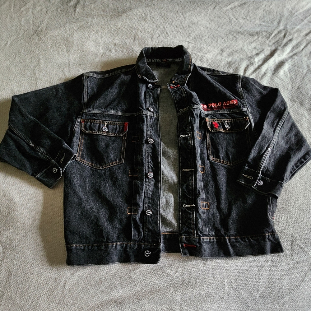 US POLO ASSN black denim jacket